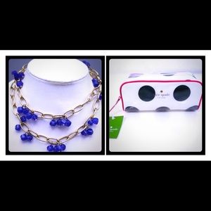 Kate Spade 1 necklace and 1 makeup pouch